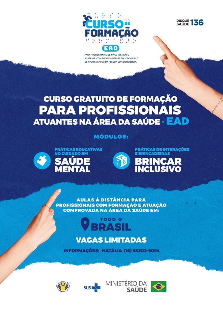 Curso de Formação EAD gratuito para profissionais na área da saúde