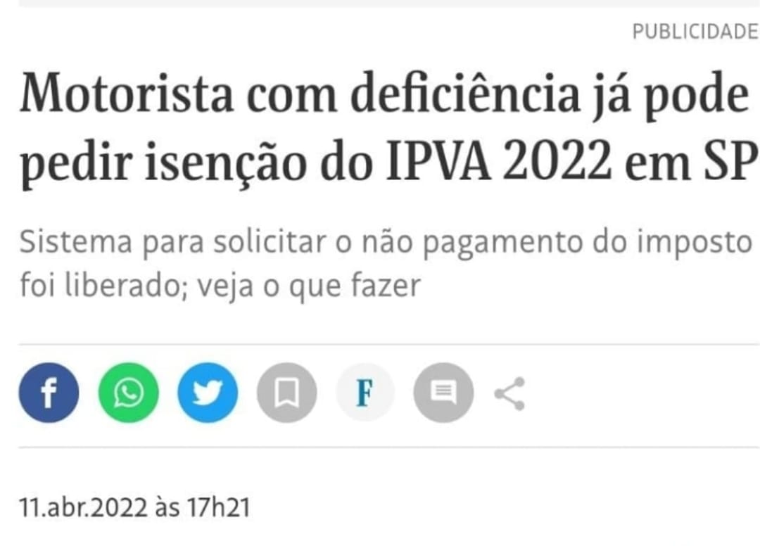 Folha de SP propaga FAKE NEWS sobre isenção do IPVA