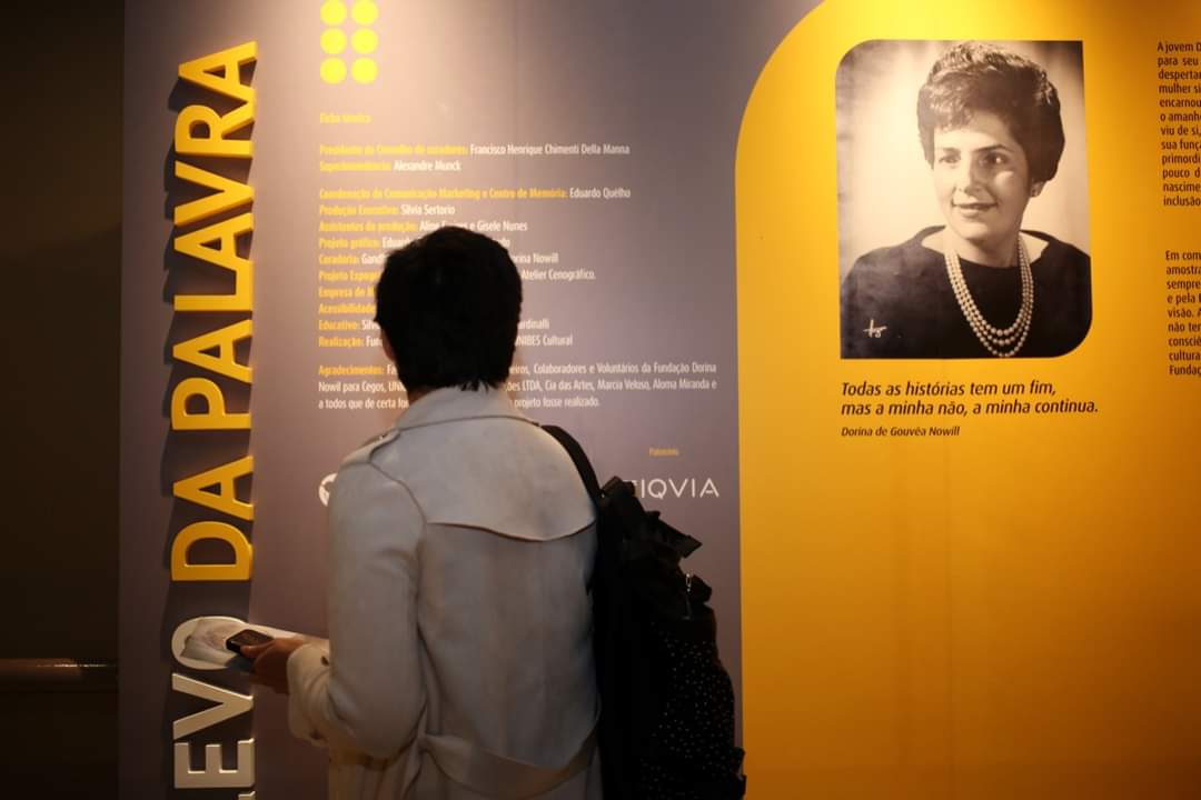 Exposição Relevo da Palavra conta vida e obra da educadora Dorina Nowill, na Unibes Cultural