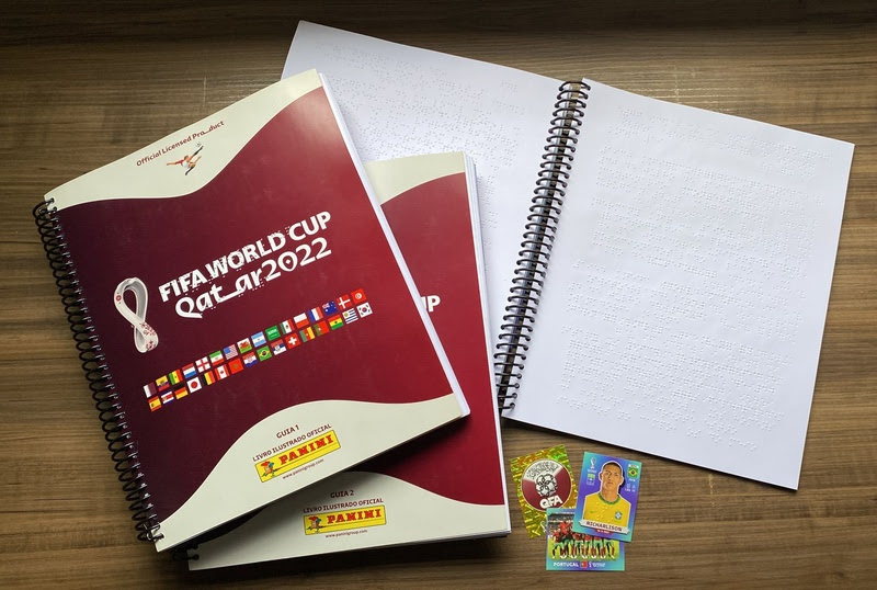 Fundação Dorina Nowill e Panini distribuem guias em braille do álbum FIFA World Cup Qatar 2022™