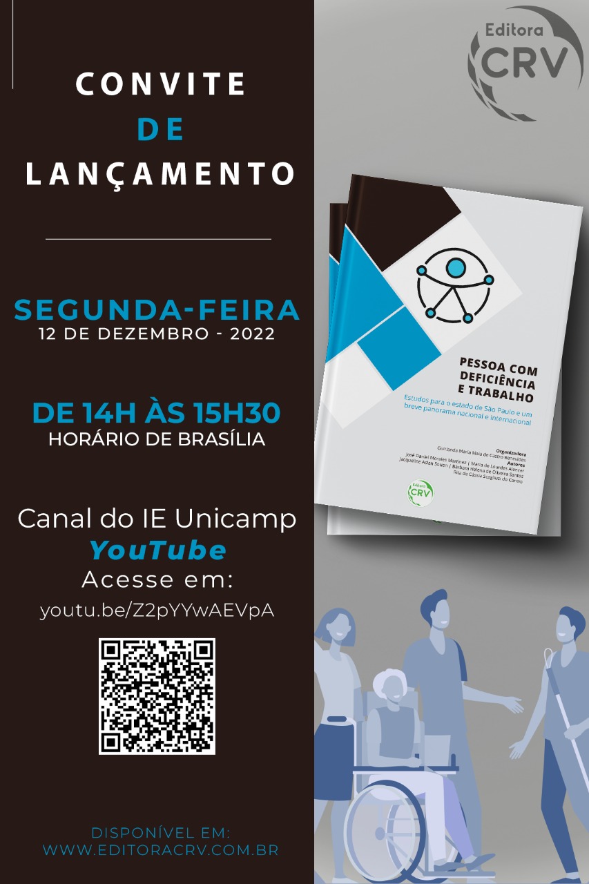 Novo estudo sobre pessoas com deficiência e trabalho será lançado dia 12