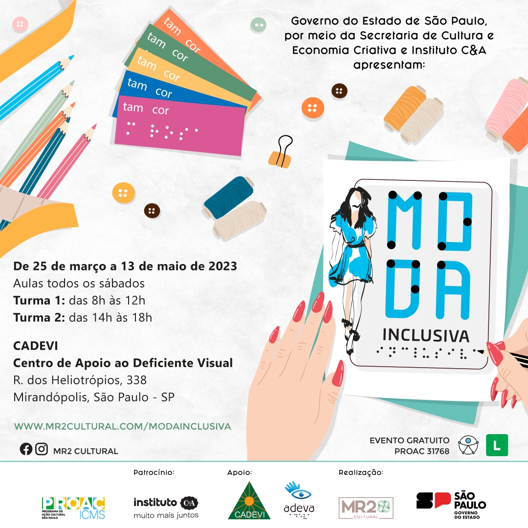 São Paulo recebe oficinas gratuitas da 1ª edição do Projeto Moda Inclusiva