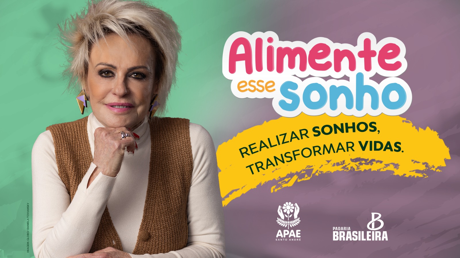 Ana Maria Braga apadrinha ação social da APAE de Santo André/SP