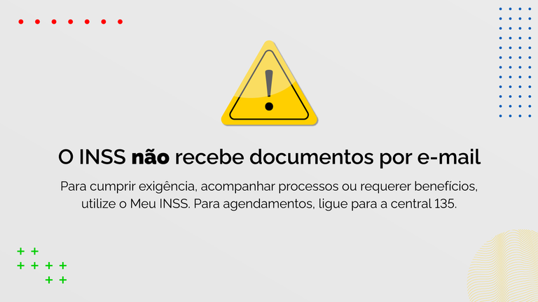 Cuidado: INSS não recebe documentos por e-mail