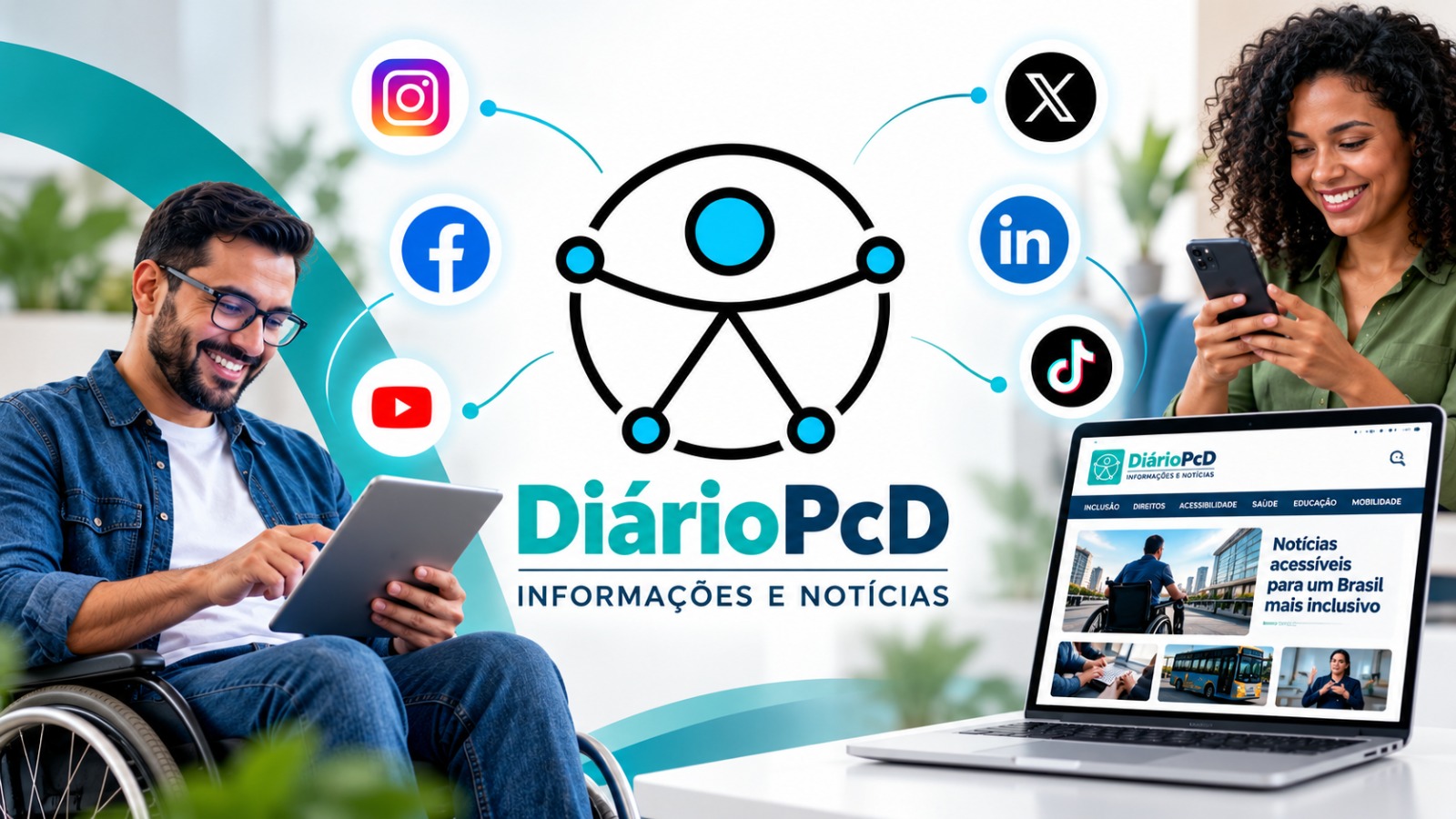 Diário PcD amplia presença digital e passa a publicar informações diariamente também no X e LinkedIn